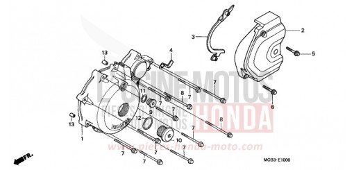 LEFT CRANKCASE COVER XL650V1 de 2001